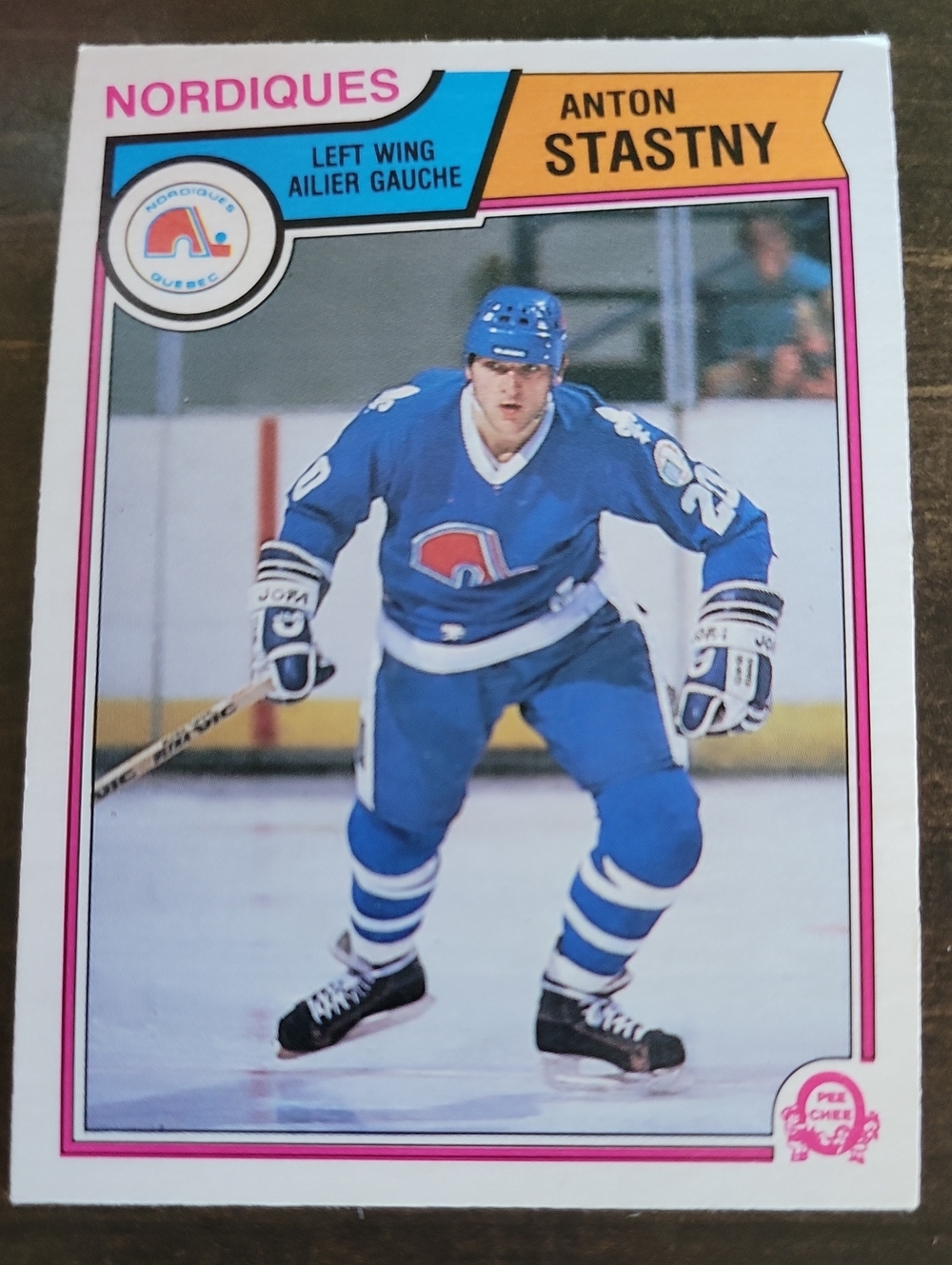 1983/84 OPC Anton Stastny Hockey Trading Card - Blue -